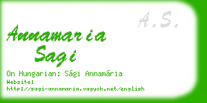 annamaria sagi business card