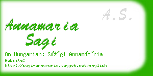 annamaria sagi business card